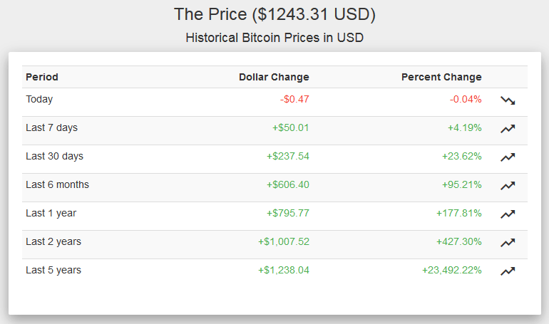 bitcoin investment performance