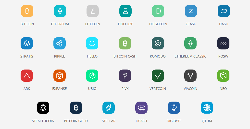 altcoins supported by ledger nano